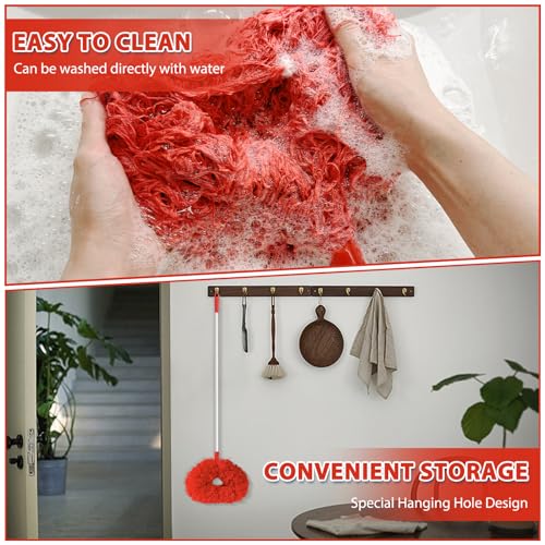 Orange Microfiber Ceiling Fan Duster with Extension Handle Z667