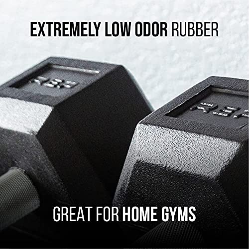 Rubber Hex Dumbbell Set with Rack C886