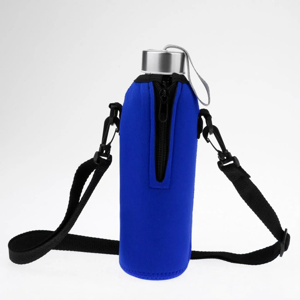 Neoprene 750ml Water Bottle Holder Insulated Carrier Bag with Adjustable Straps A48953