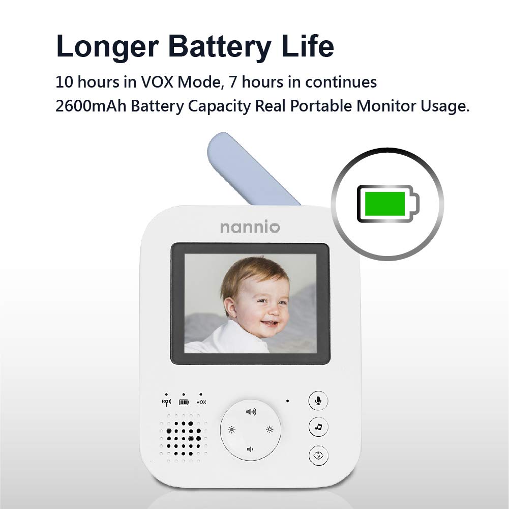 Video Baby Monitor with Camera and Audio, Auto Night Vision, Non-WiFi B560