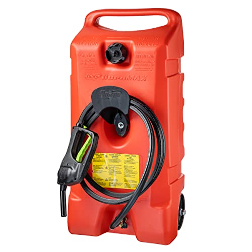 14 Gallon Yellow Portable Diesel Fuel Tank Container with Siphon Pump and Hose Q8139