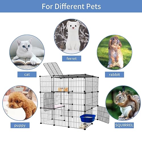 3-Tier Metal Wire Cat Cage K8544