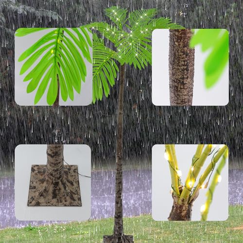 6FT Artificial Palm Tree with 120 LED Lights R23249