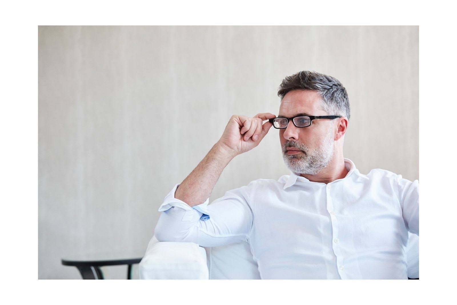 Self-Adjustable Glasses Stainless Steel Gunmetal M93948
