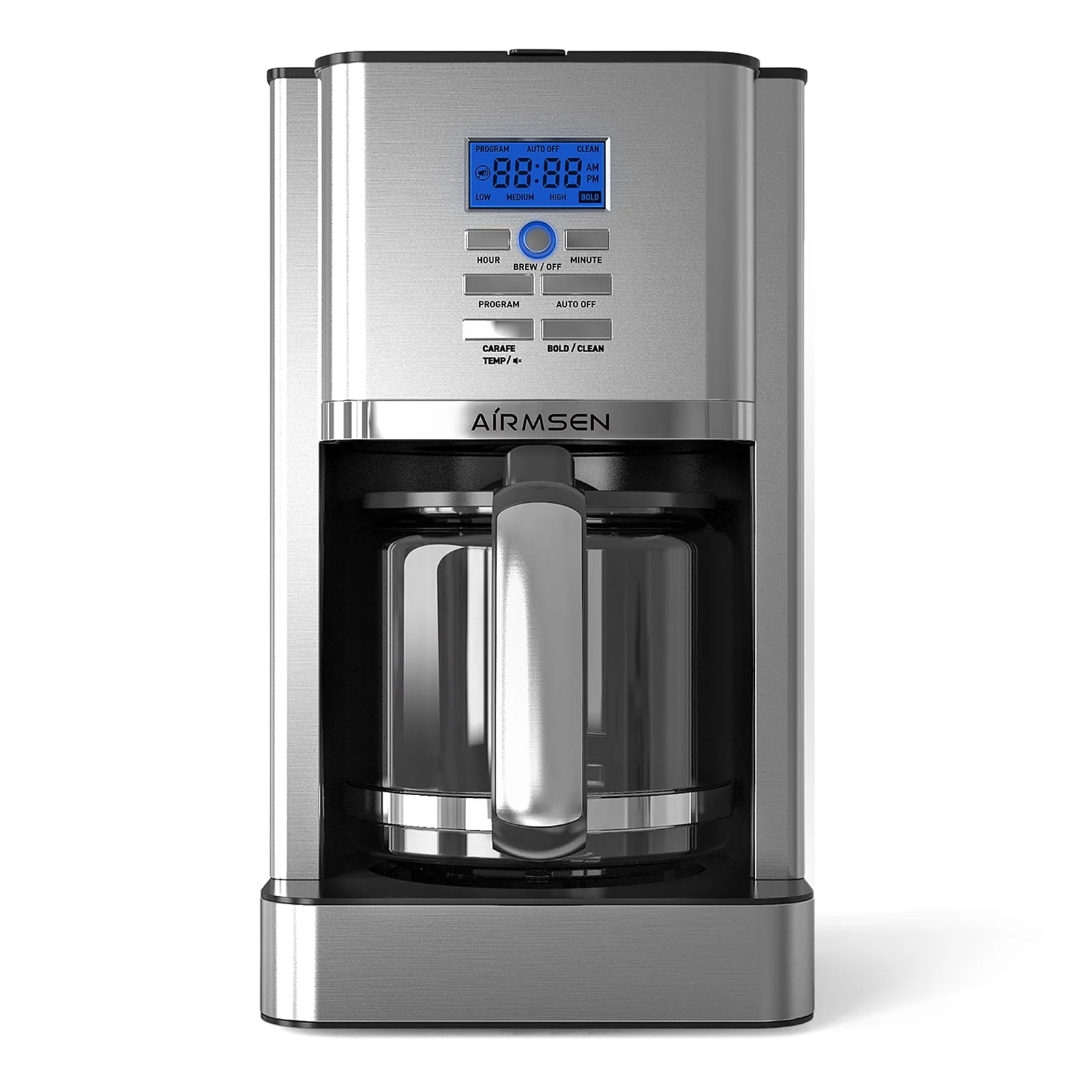 Stainless Steel 12 Cup Programmable Drip Coffee Maker Y230