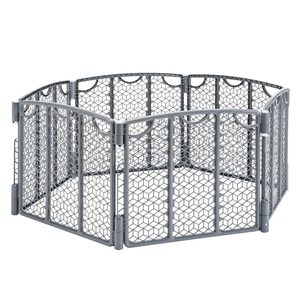 6-Panel Cool Gray Plastic Play Gate P147