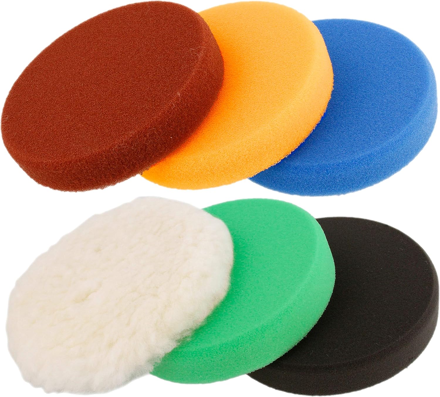 6" Variable Speed Random Orbit Dual-Action Polisher with 6 Pad Buffing and Polishing Kit F9711