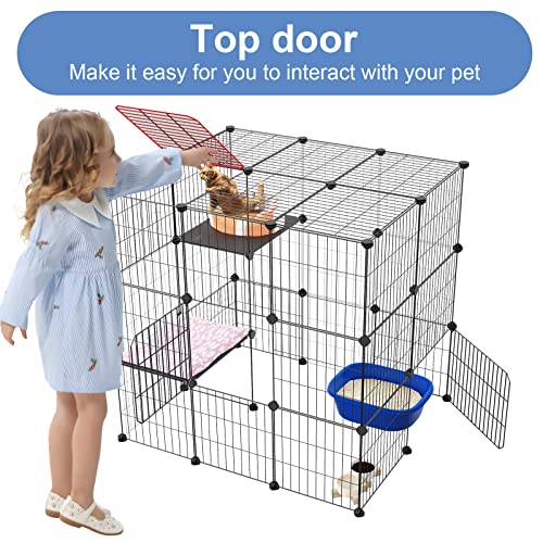 3-Tier Metal Wire Cat Cage K8544