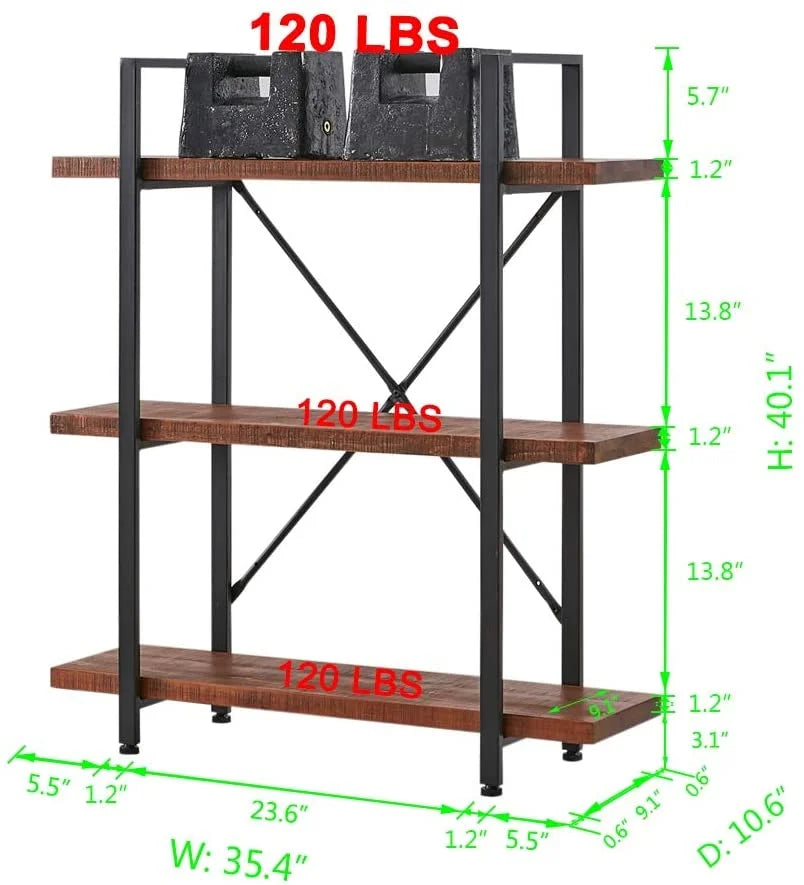 4 Tier Natural Real Wood Bookshelf I84392