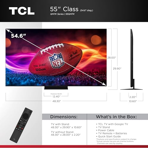 55-Inch QD-Mini LED 4K UHD Google Smart TV T514265