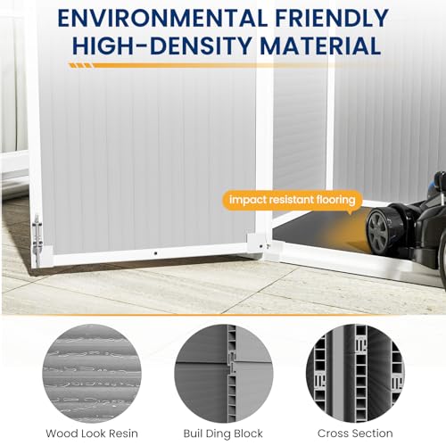 41 Cu Ft Outdoor Resin Storage Shed with Floor H7219