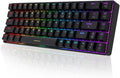 68 Key 65% Hot Swappable Mechanical Keyboard, Blue Switch, Black I4464