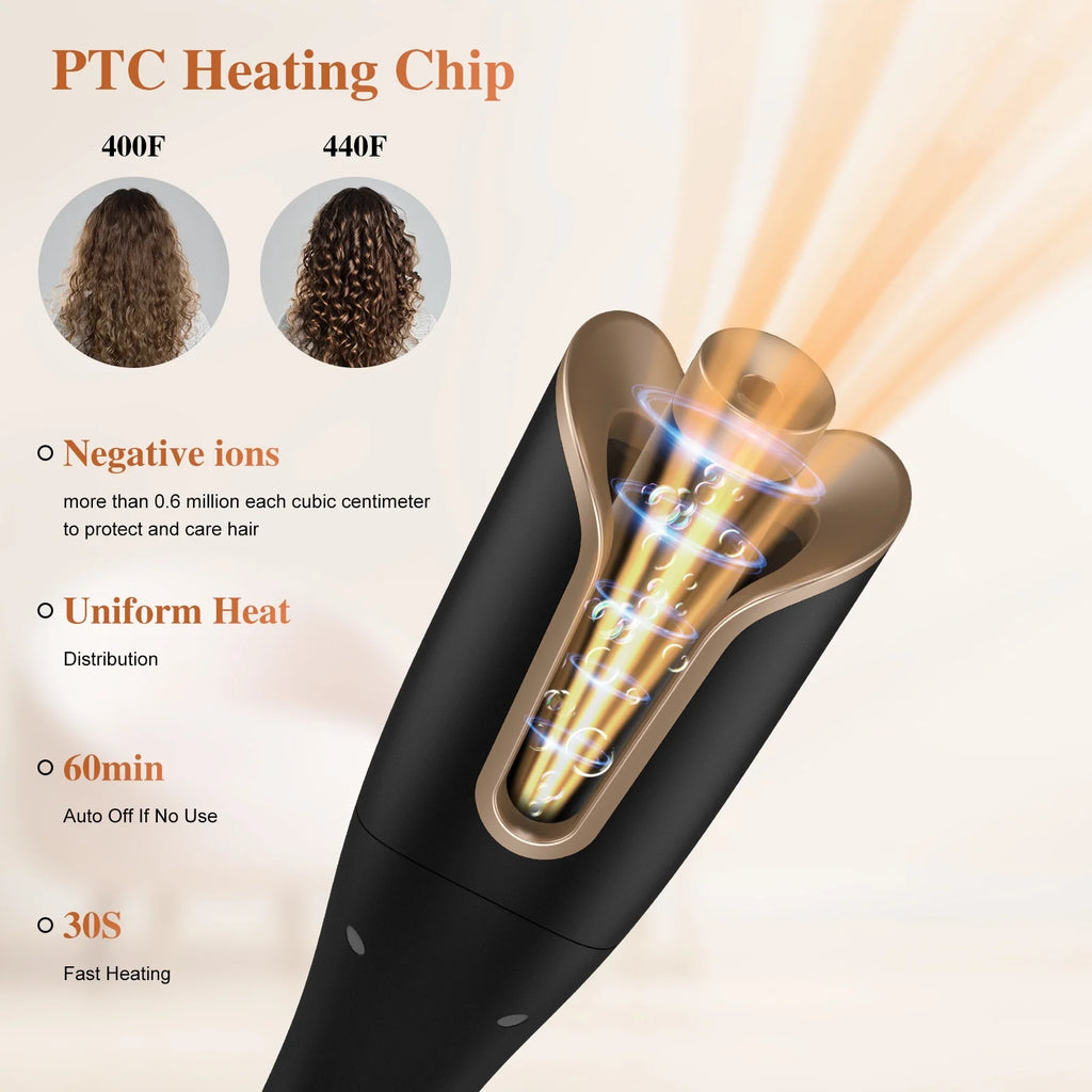 Gold 1" Rotating Barrel Curling Iron P683