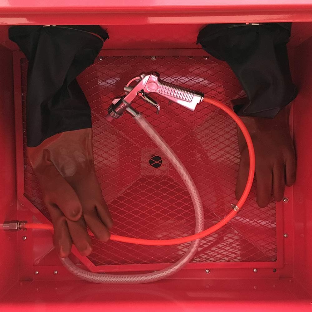 25 Gallon Bench Top Air Sandblasting Cabinet with Spray Gun H37345