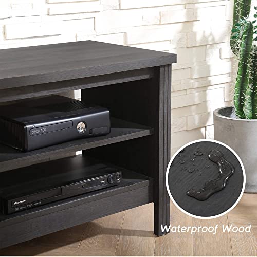 Brown 70 inch Wood TV Stand with 6 Storage Cubby Q92972