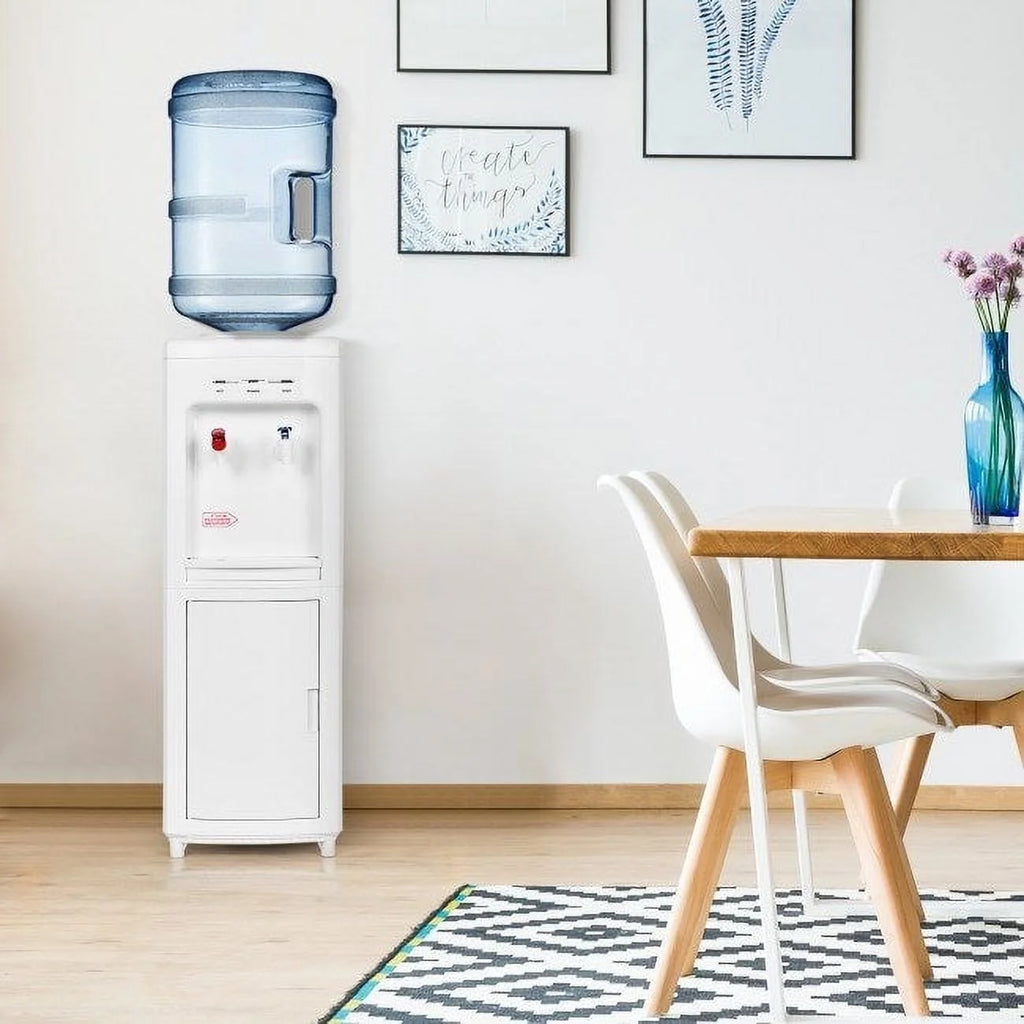 5 Gallons Hot and Cold Water Cooler Dispenser with Child Safety Lock P69229