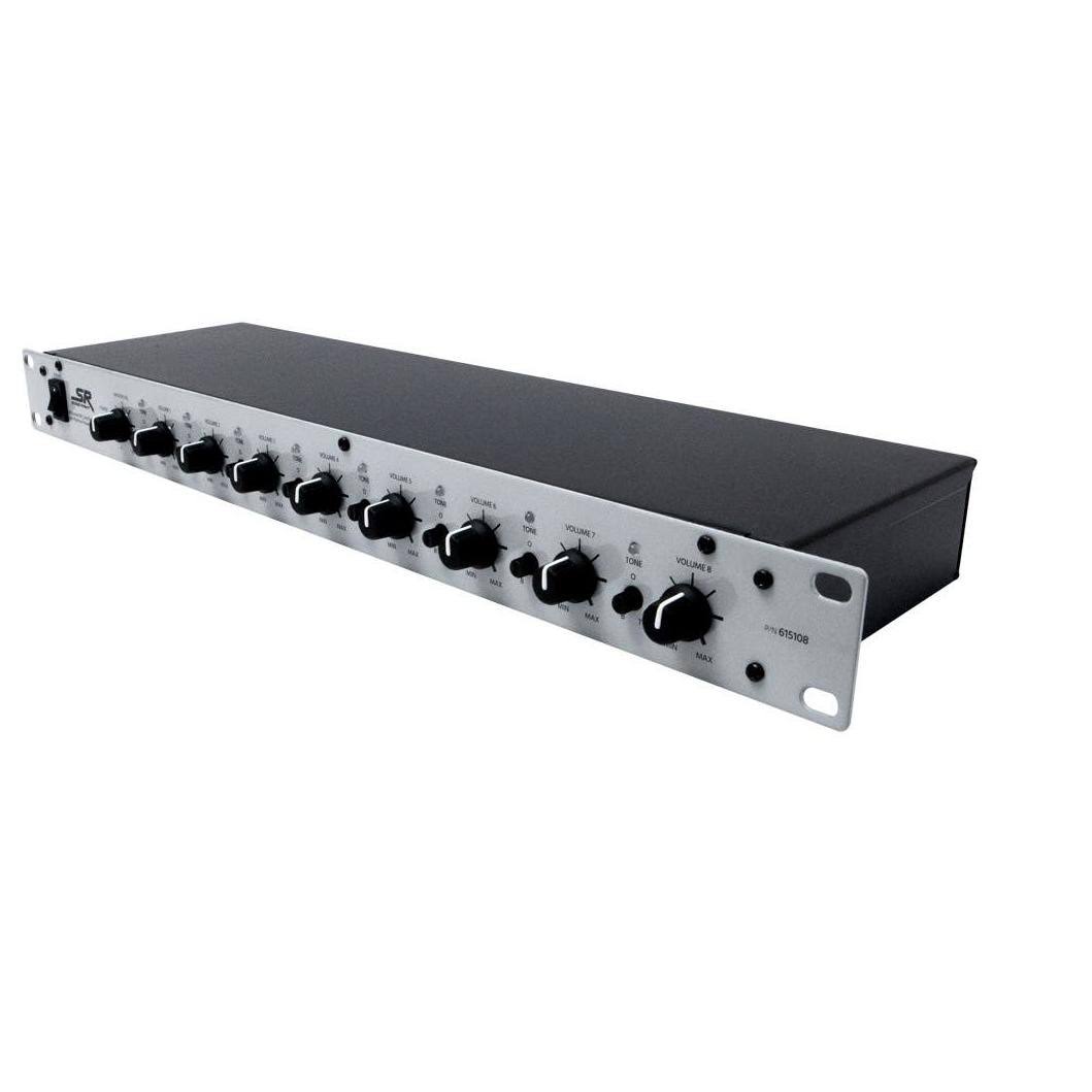 8-Channel 1U Rack Mixer with Phantom Power B742