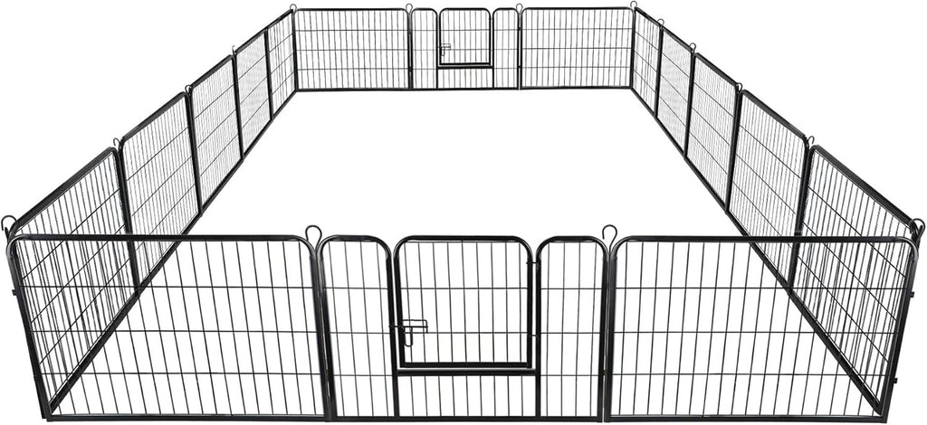 24” Tall Foldable Heavy Duty Metal Pet Playpen 16 Panels Q3106