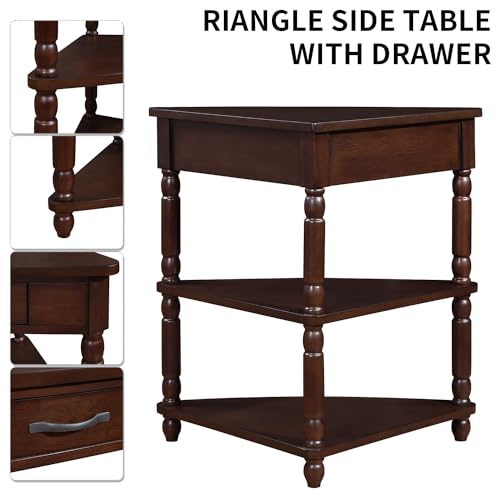Milk White 3 Tier Corner Table B494