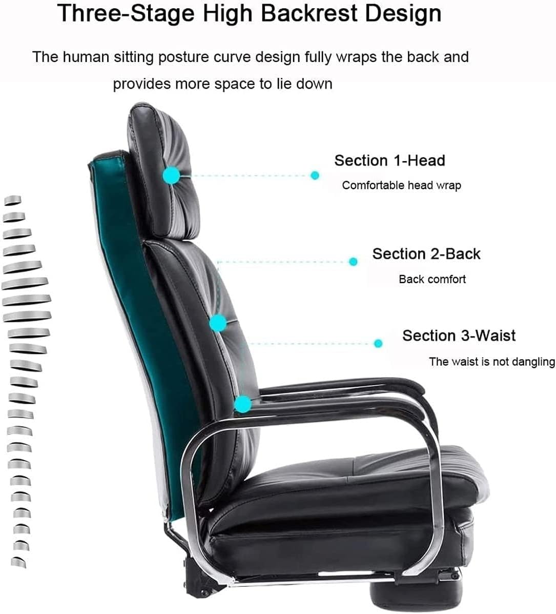 Ergonomic PU Leather High Back Swivel Chair with Footrest M21275