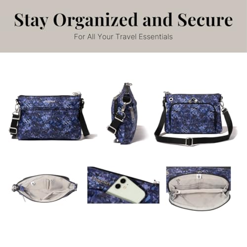 Lightweight Water-Resistant Crossbody Bag with Locking Zipper M471246