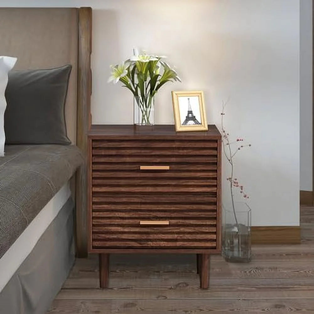 2 Drawer Solid Wood Nightstand S9166