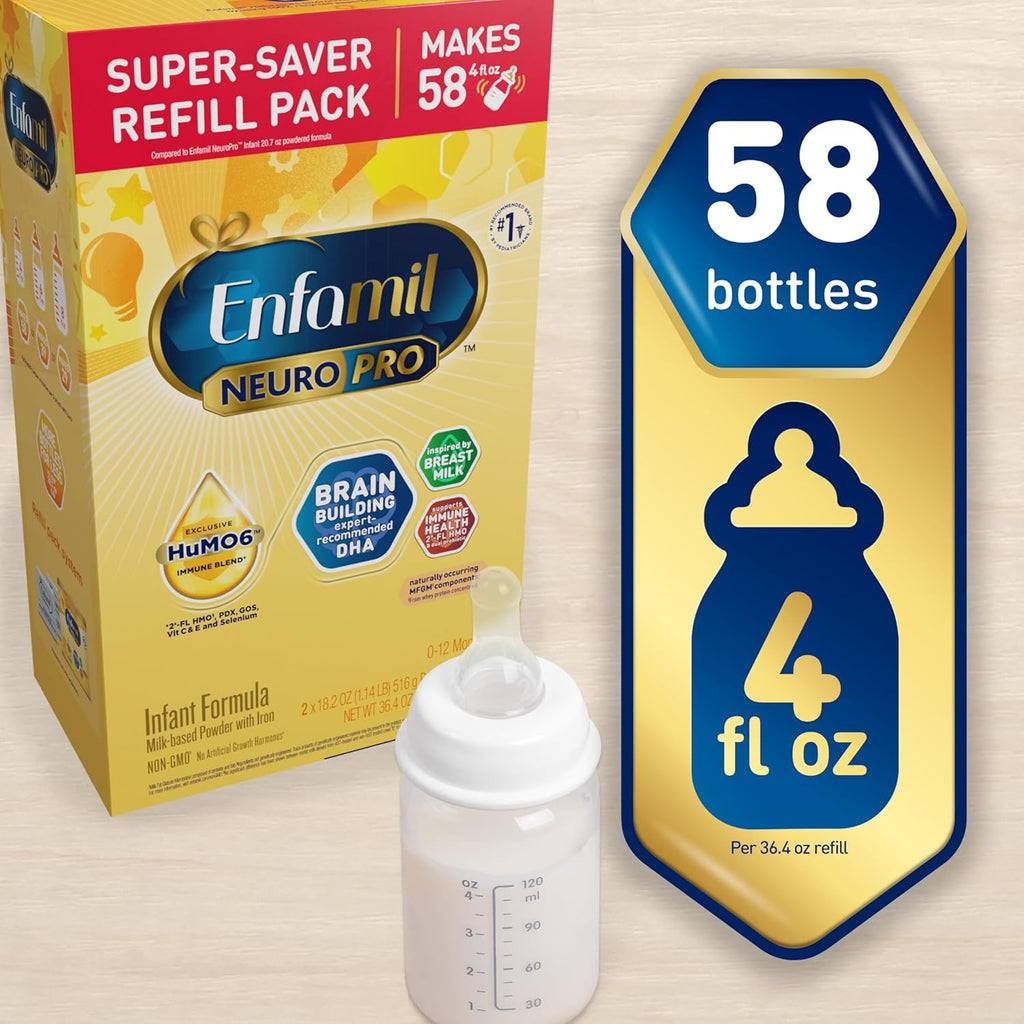 Baby Formula, Non-GMO, 36.4 Oz Refill Box + 8 Fl Oz Liquid (24 Count) K4596