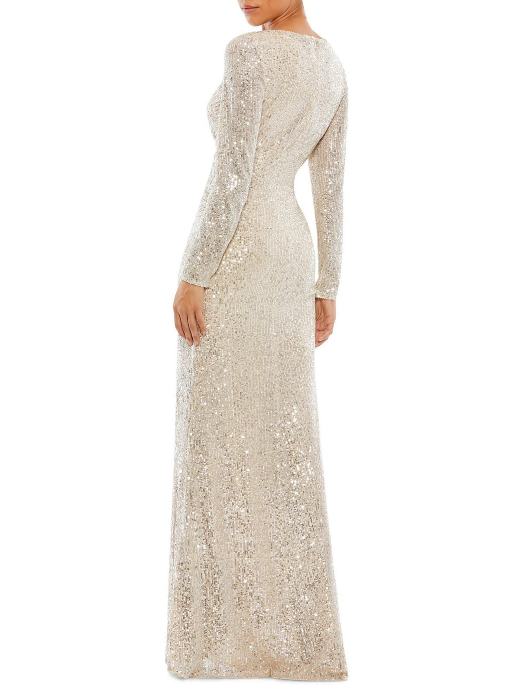 Sequined Long Evening Dress W9245