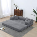 Corduroy Dark Gray Convertible Sleeper Sofa Bed E92618