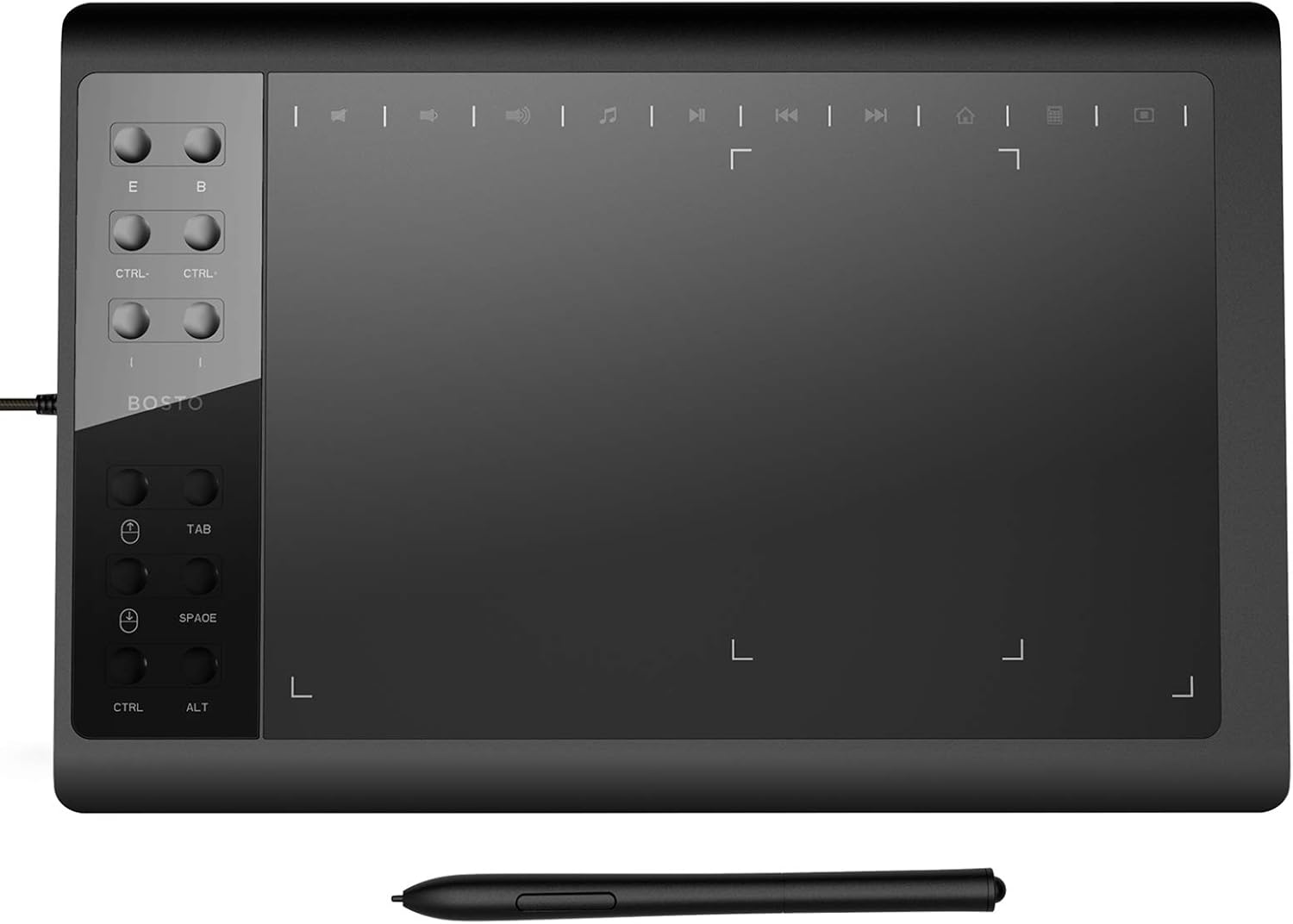 Drawing Tablet 10 X 6 Inches with Pressure Sensitive Stylus Pack of 2 B41044