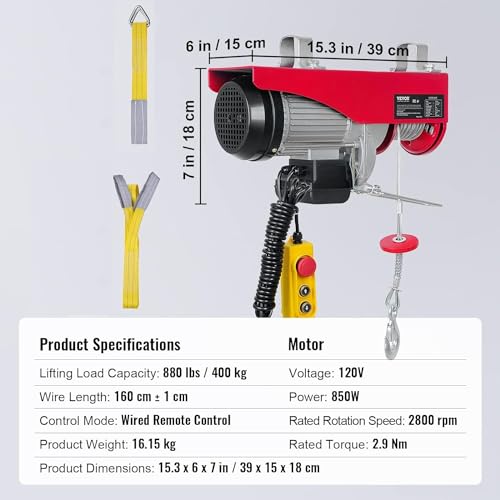 110V Electric Hoist with Remote Control D511