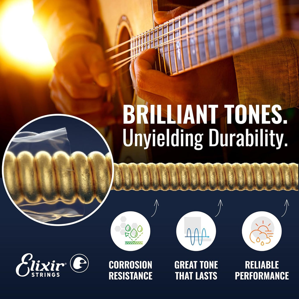 80/20 Bronze POLYWEB Coating Acoustic Guitar Strings, 6 String Set, Light 12-53 B46046