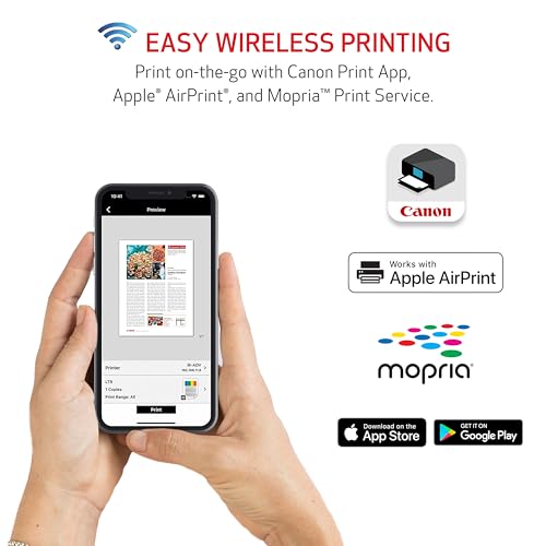 White All-in-One Wireless Printer with Auto Document Feeder F10535