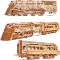 26.7x4 in Wooden Mechanical Locomotive Model Kit W69756