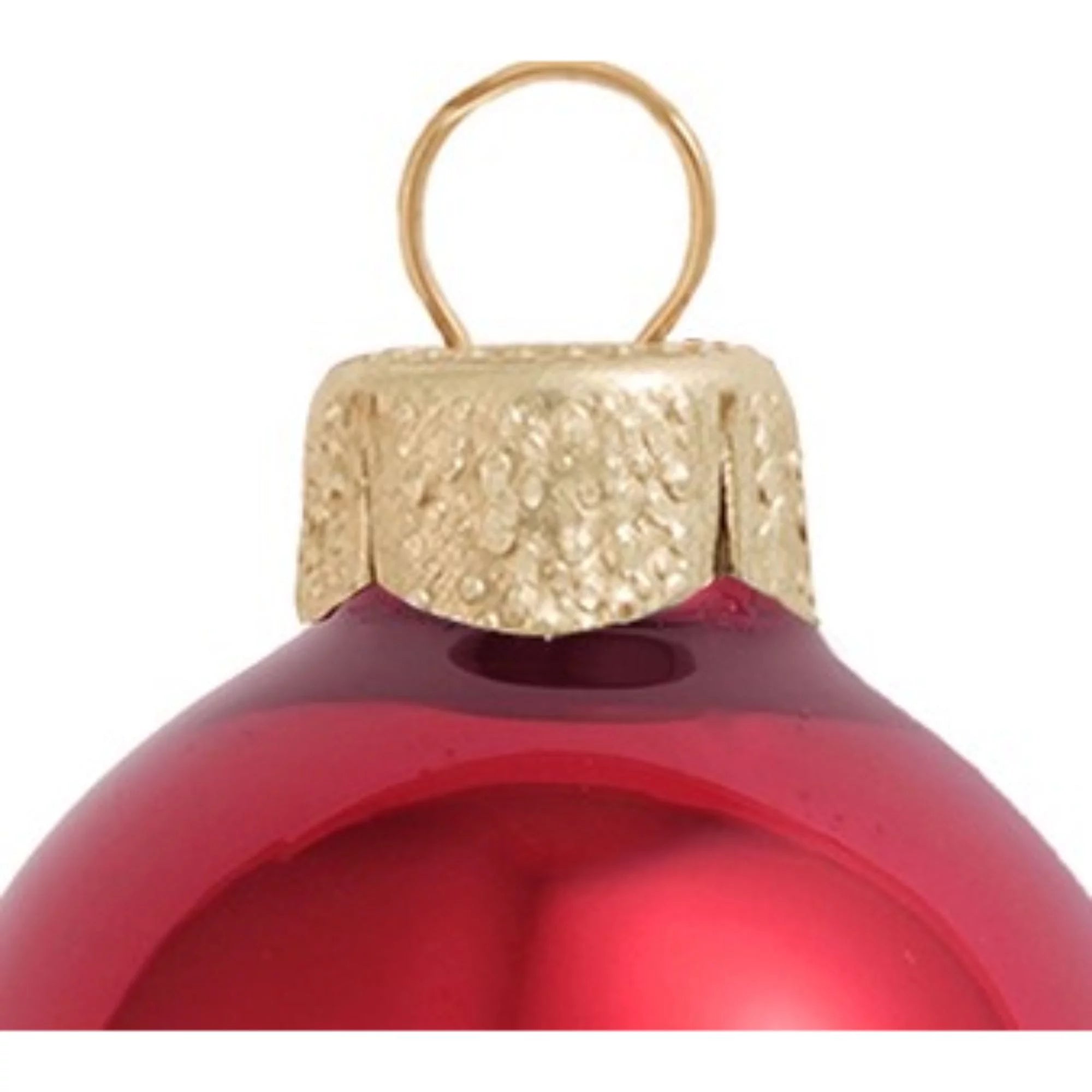 Red 2" Glass Christmas Ball Ornaments 28ct F364