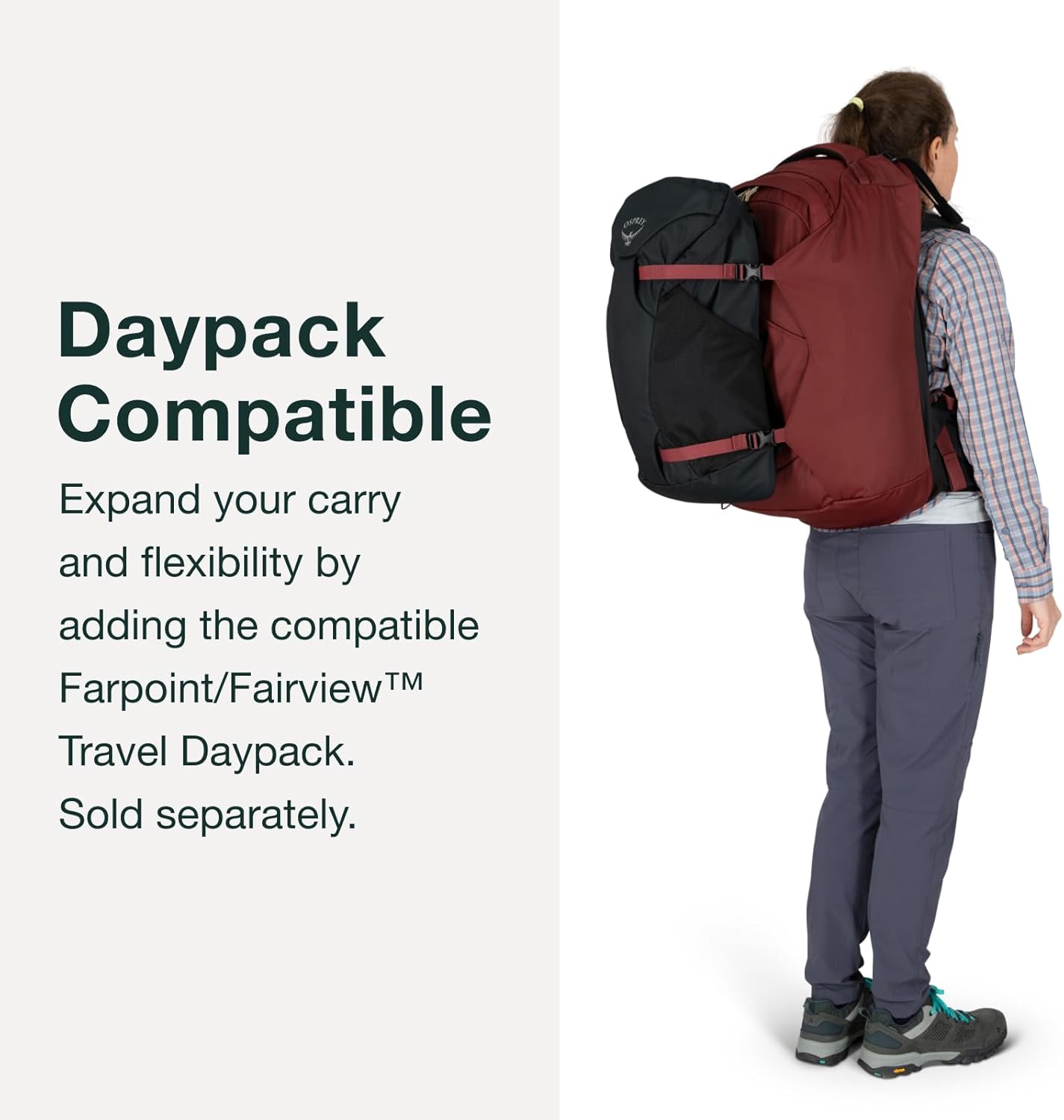 Black 40L Women's Travel Backpack V75620