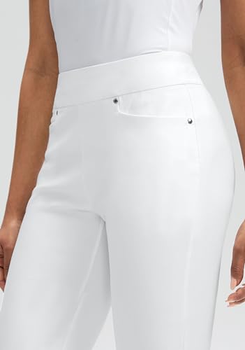 Women's High Waisted Stretch Straight Leg Golf Pants with 3 Pockets A7346