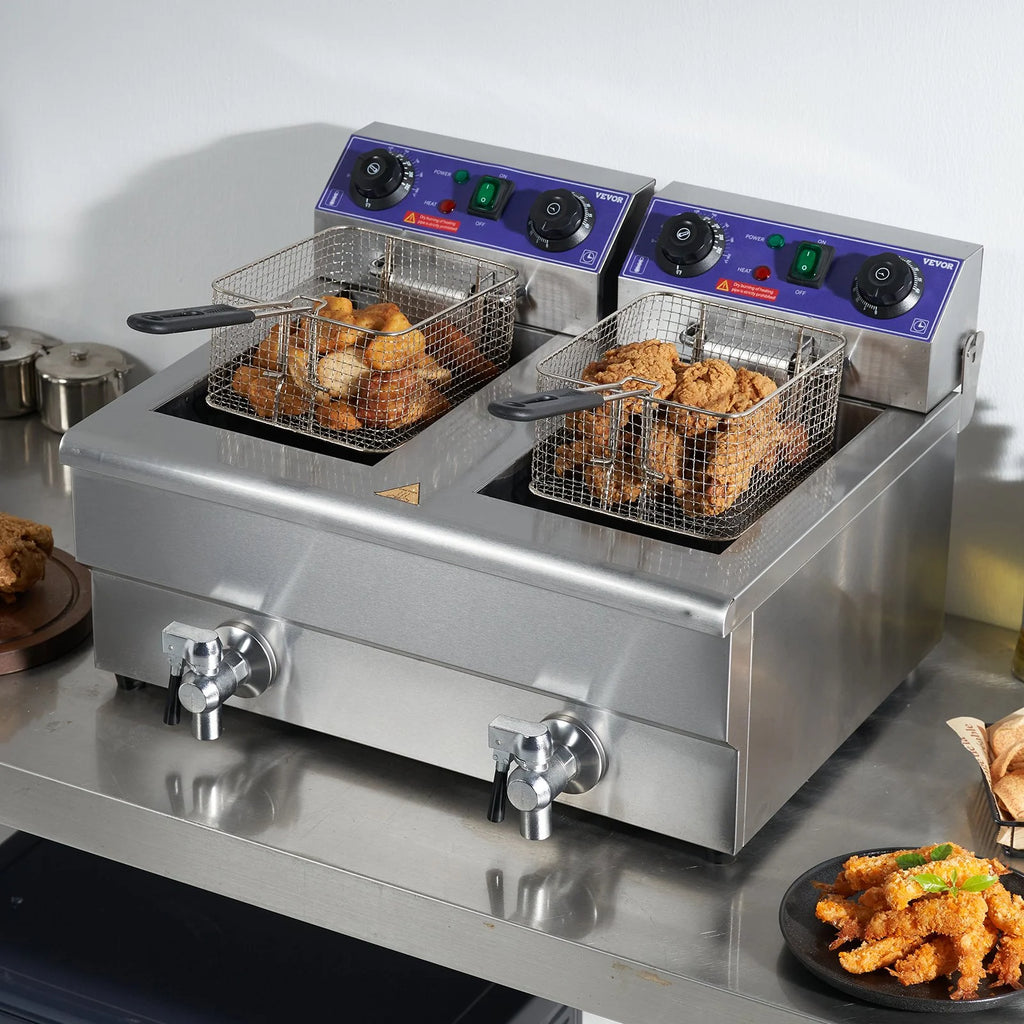 3000W Dual Tank Electric Deep Fryer V952792