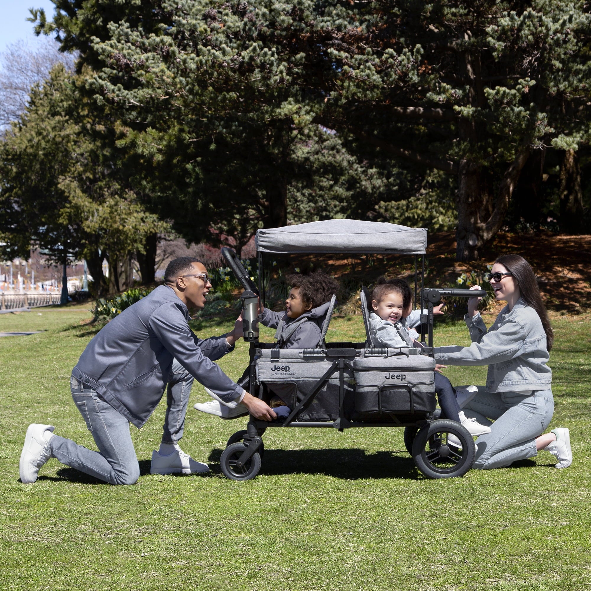 Grey 4 Seater Stroller Wagon P885697