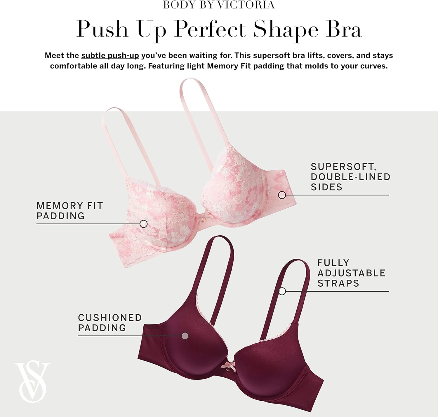 Black Full Coverage Lace Padded Push Up Bra (36C) P204472