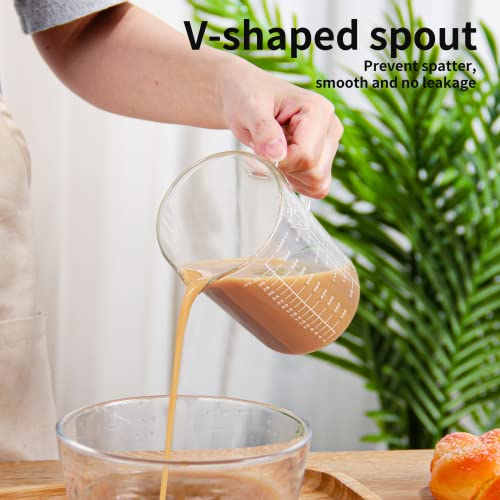 77L High Borosilicate Glass Measuring Cup with Handle and Spout, 500 ML R67079