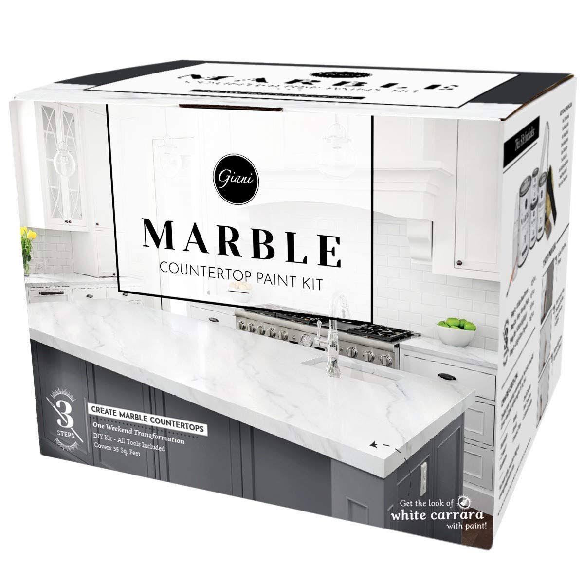 Carrara White Marble Countertop Paint Kit L80088