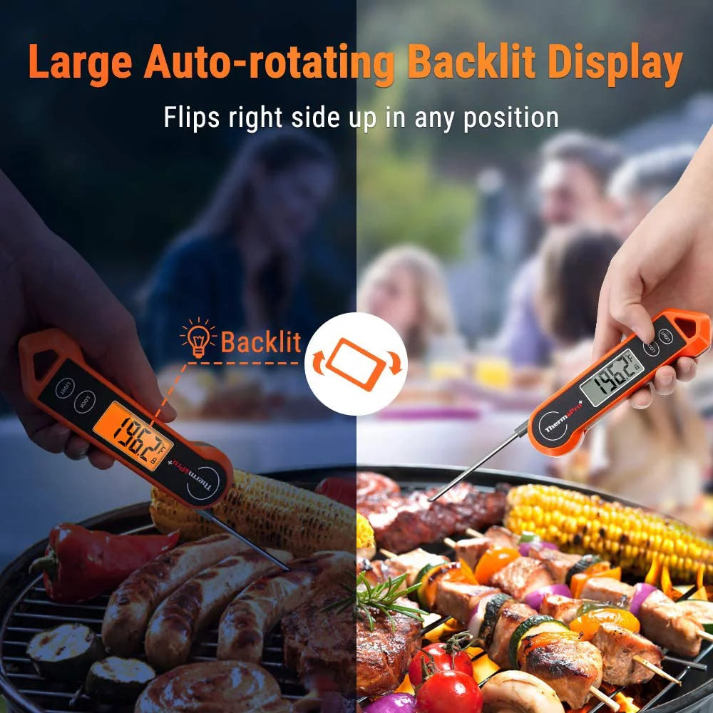 Waterproof Digital Meat Thermometer with Backlit and Motion Sensing C17416