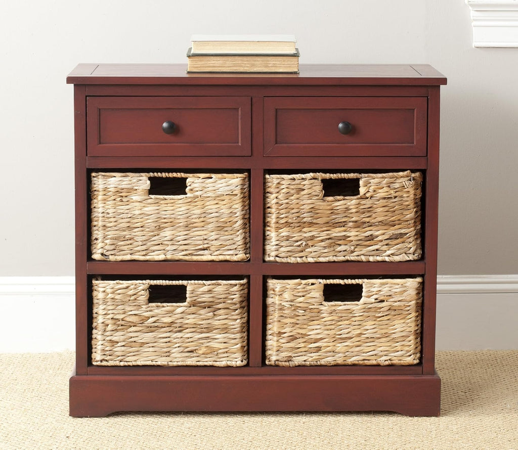 Brown Wicker Basket Storage Unit U952177
