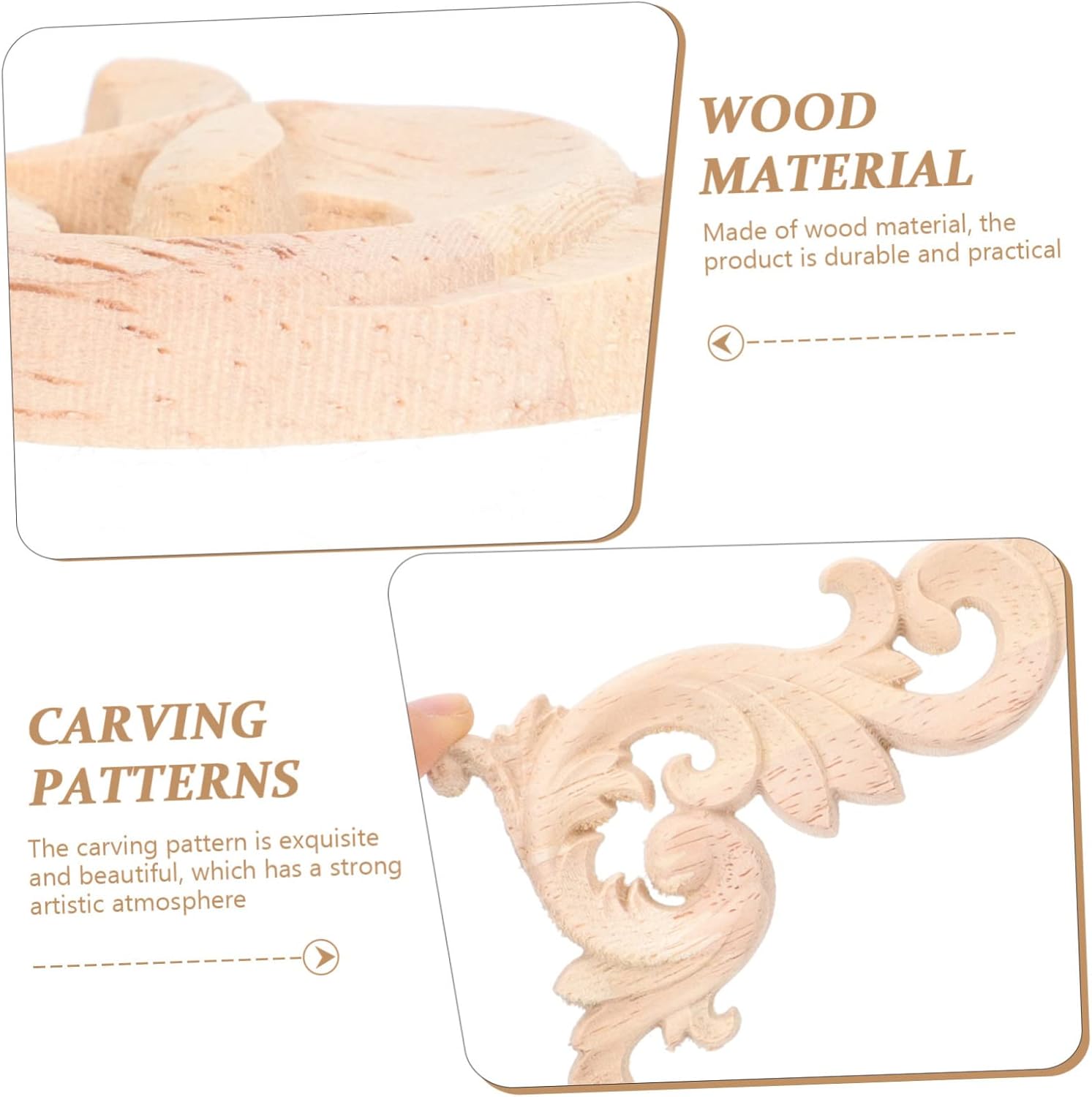 Khaki Rose Wood Carved Furniture Onlays X900060