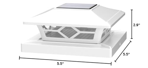 4-Pack Solar Post Cap Lights for 4x4 Vinyl Fence Deck N716