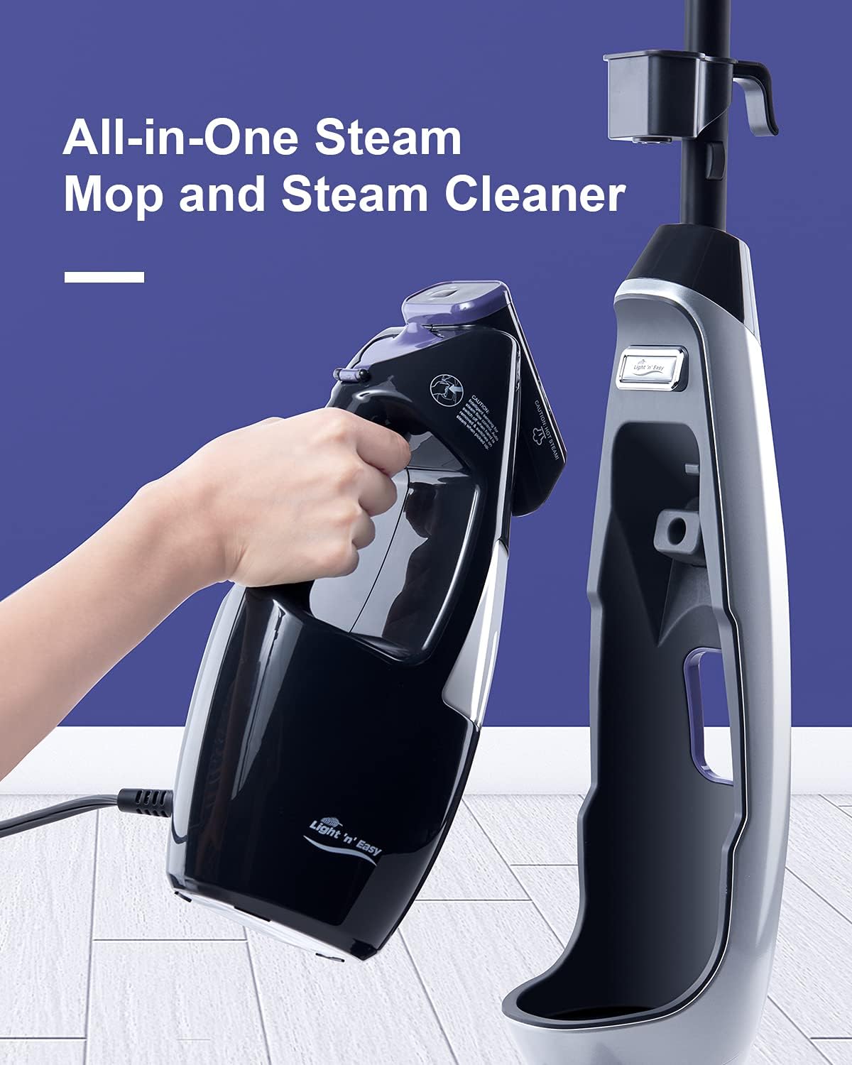 9-in-1 Steam Mop Cleaner with Detachable Handheld Unit J26090