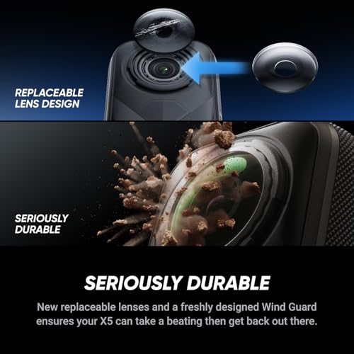 Waterproof 8K 360° Action Camera with Replaceable Lens P38915