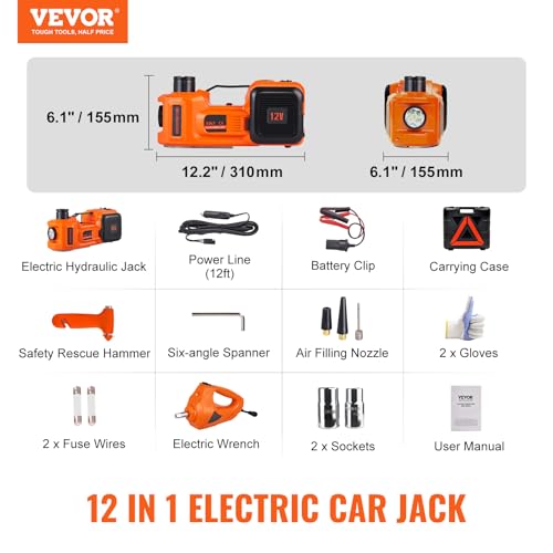 5 Ton Electric Hydraulic Car Jack with Impact Wrench U715777