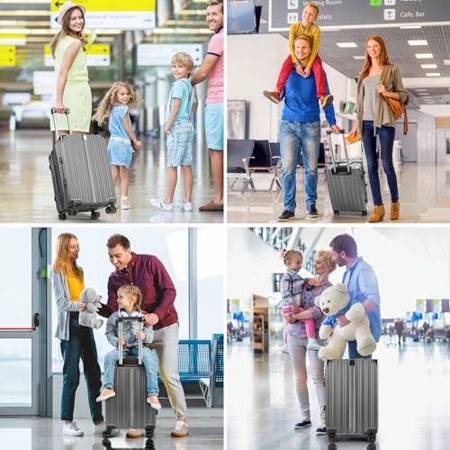 Black 20 Inch Lightweight Aluminum Frame Carry On Luggage X4329